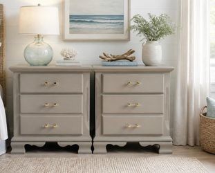 refinished pair of nightstands 2 in driftwood