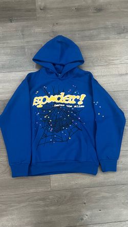 SMALL-MEDIUM brand new blue sp5der hoodie