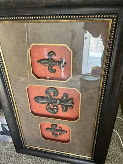 Large Framed Fluer Di Lis