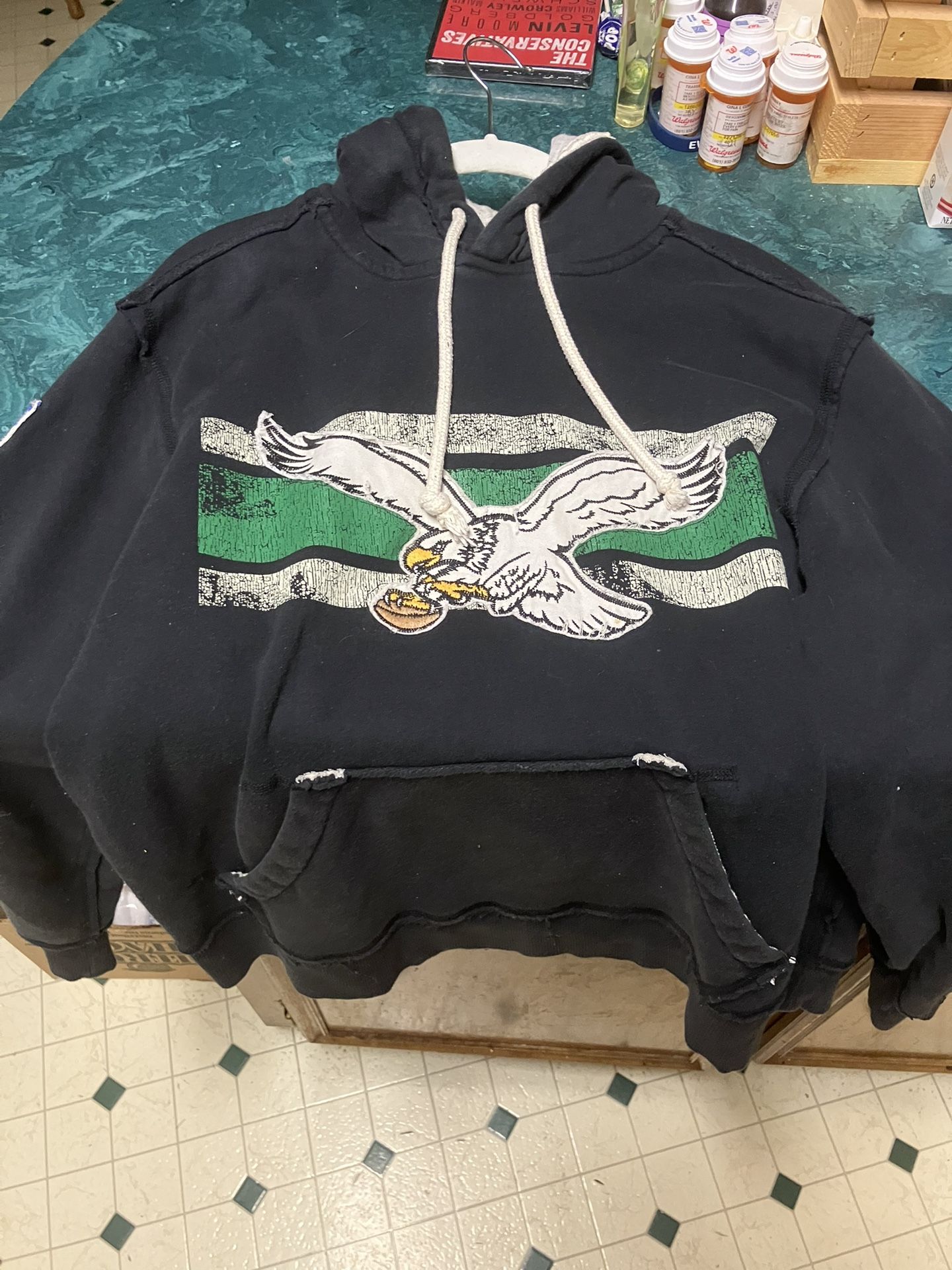 90’s Philadelphia Eagles Reebok Vintage Collection Retro NFL Hoody Mens Medium