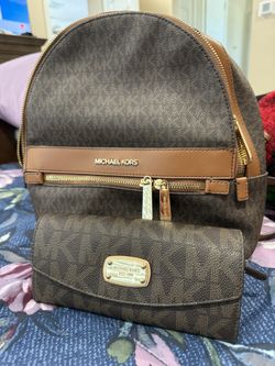 Median Brown Backpack And Wallet
