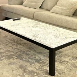Crate & Barrel Parsons Marble Coffee Table