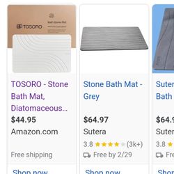 Stone Bath Mat, New $25