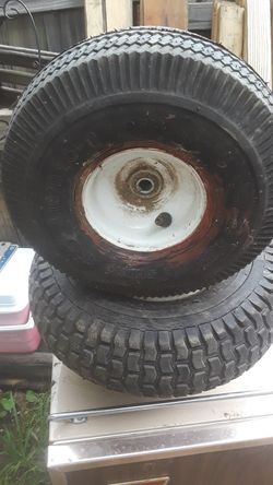 Brand new tire and rim it is a 410 x 350 x 4