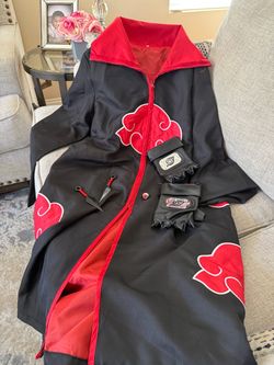 Naruto Akatsuki Cosplay Costume Set kids size M 8-12
