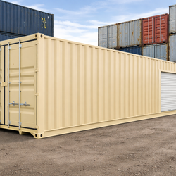 40FT STD CONTAINER BEIGE W/ ROLL UP DOOR , Shed , Storage , Shipping , Conex