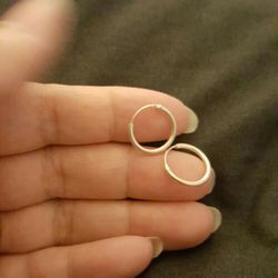 Real silver hoop Earrings