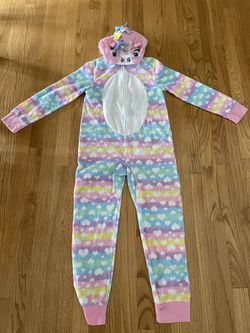 Unicorn Hooded Onesie Sz 10