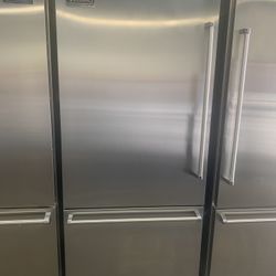 Viking 36” Bottom Freezer Built In Refrigerator 