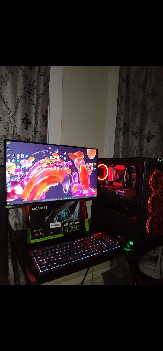Gefore Rtx 4060 OC EDITION Gaming PC, 240hz LG Monitor, Mouse & keyboard