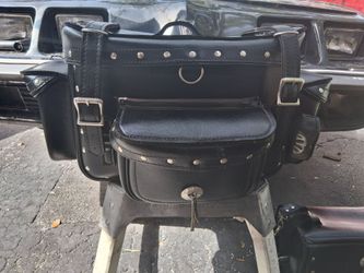 Motorcycle rear/sissy bar saddle bag