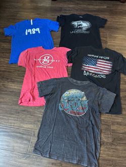 Various concert shirts