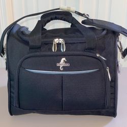 CARRY-ON LUGGAGE BAG, TRAVEL – ATLANTIC BLACK CARRY-ON LUGGAGE TRAVEL TOTE LARGE BAG – SHOULDER STRAP AND TWO HAND HANDLES