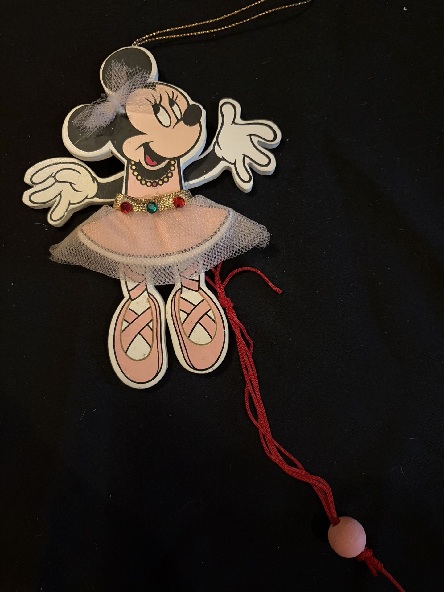 Kurt Adler Vintage Minnie Mouse Disney Pull Sting Ornament- Ballerina Minnie LOTL