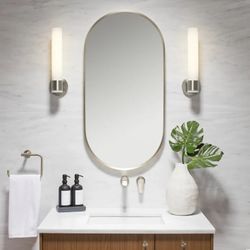 Kohler Orime 20" x 40" Capsule Framed Mirror. 1- Black. 1- Gold. New In Box 