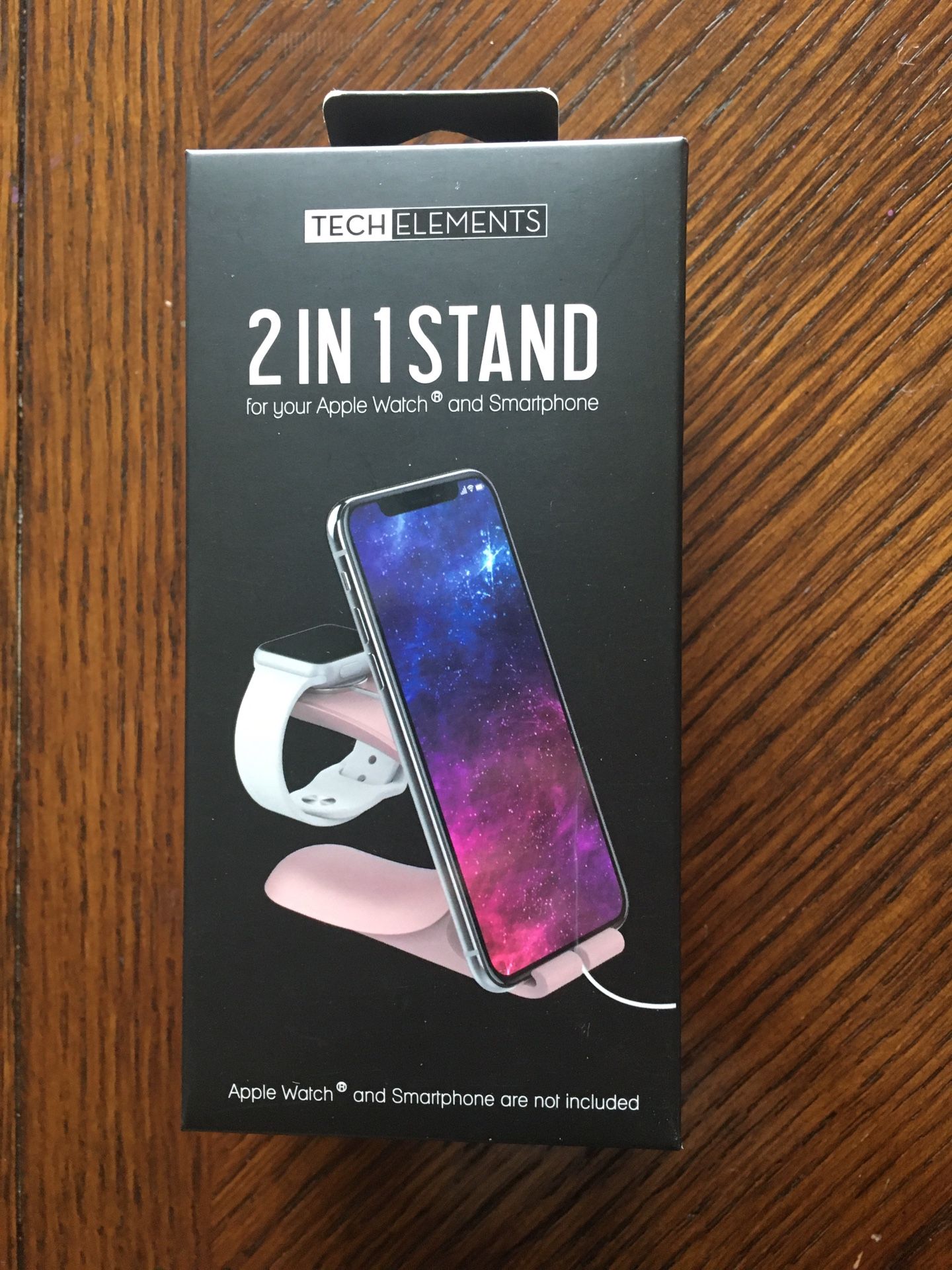 NWT 2 in 1 stand for Apple Watch and smartphone pink