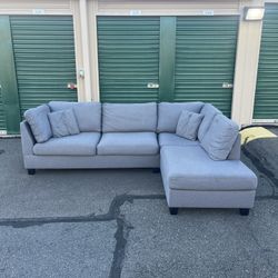 Free Delivery! Blueish Grey Sectional sofa/couch!
