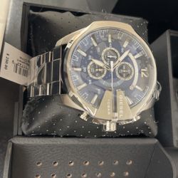 Blue stainless Steel face diesel watch
