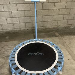 40" Fitness Mini Trampoline with Adjustable Handle Bar