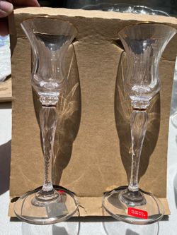 Mikasa Jamestown Gold Design Candle Holders