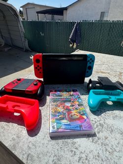 Nintendo switch with accessories