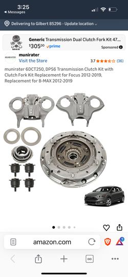Transmission Clutch Kit with Clutch Fork Kit Replacement for Focus 2012-2019, Replacement for B-MAX 2012-2019 munirater 6DCT250, DPS6 