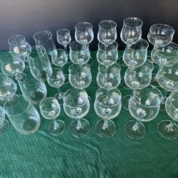 Large Crystal Stemware Set