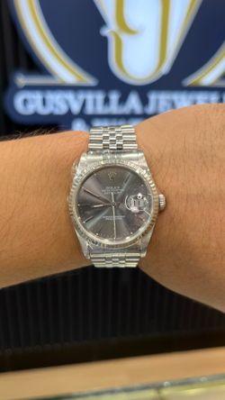 Rolex Datejust 36MM Rhodium Stick Dial on Jubilee