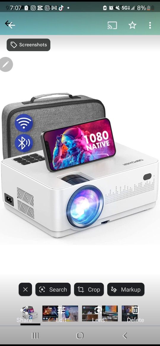 Projector And Projector Screen