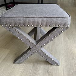 Small Accent Upholstered Stool Vanity  