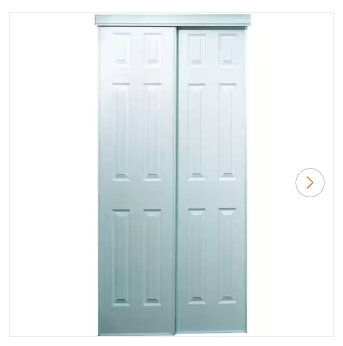 48 in. x 80 in. White Closet Hanging Doors