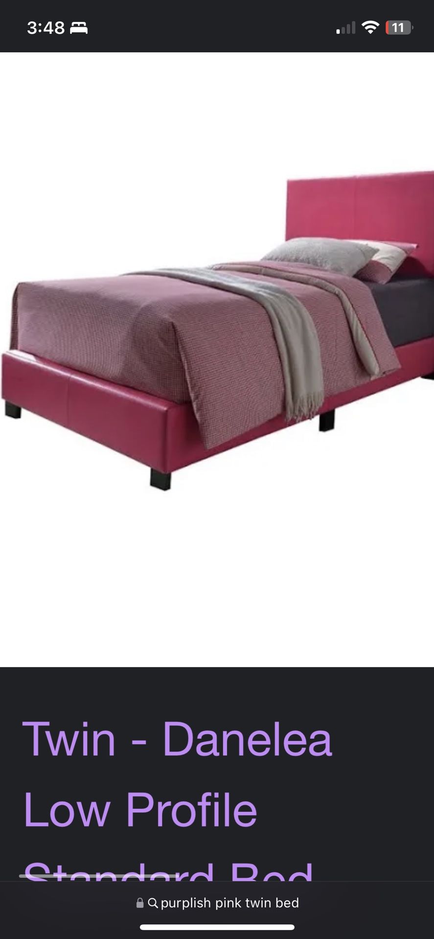 Pink Twin Bed 