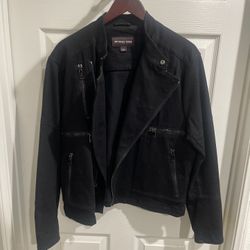 Michael Kors Motto Black Denim Jacket