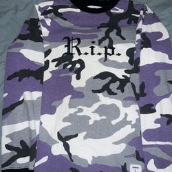 supreme rip long-sleeve, purple camo, L