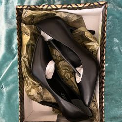 Women’s Black Leather Heels