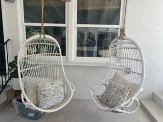 Serena And Lily Hanging Rattan Chairs