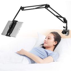 Tablet Stand Adjustable,Foldable Arm Stand for Bed,Aluminum Universal Flexible Tablet Holder with 360 Degree Rotation Compatible with iPad/iPhoneX/iPa