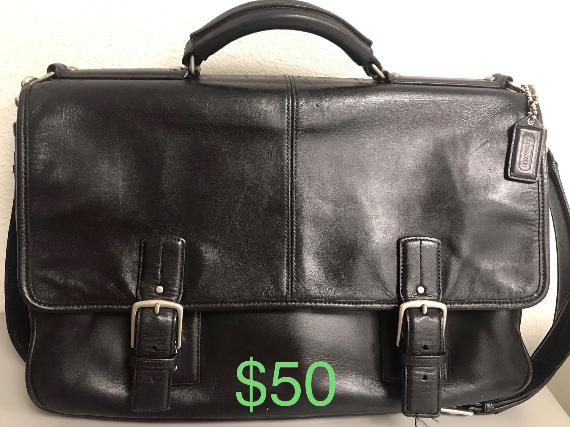 Black coach Laptop bag