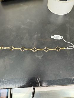 Van cleef style bracelet 14k