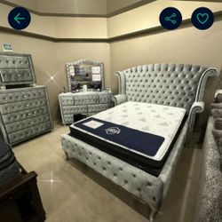 Diana Bedroom Set🍀 4-Piece Queen or King Dresser,Mirror,Nightstand🚛3-7Days Delivery💫Finance Available