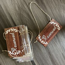 Reserved Wedding Signs 