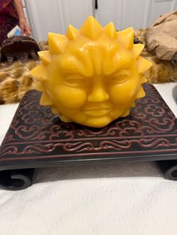Vintage sun yellow candle