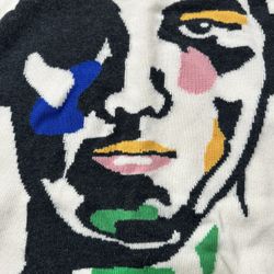 LOUIS VUITTON Knit Sweater Black Beige Blue Green Size 4L HPN82WAGA Vintage Rare