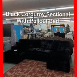 🤓 Two Chaise Sectional With Pullout Bed 