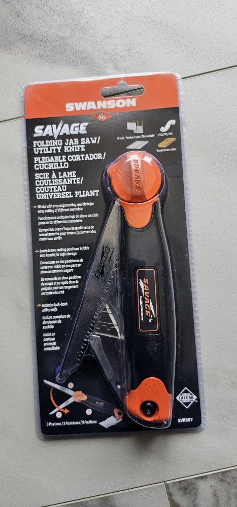 Swanson Savage Folding Jab Saw / Utility Knife