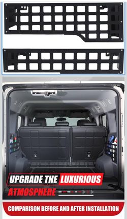 Rear Cargo Rack Trunk Modular Panel Organizers Shelves Compatible with INEOS Grenadier 2022-2025 Trunk Side Molle Storage Rack Basket System Luggage S
