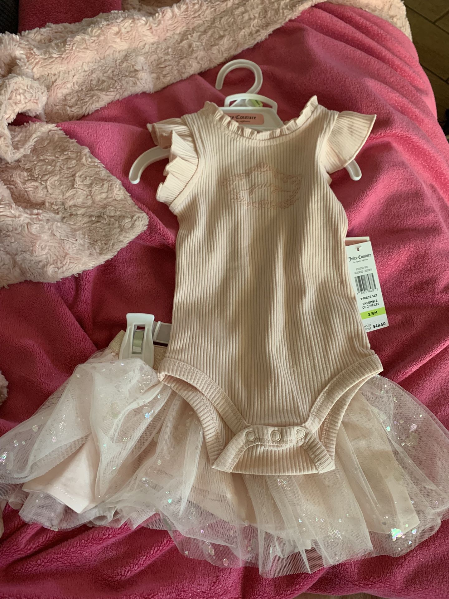 Baby Girl Two Piece Juicy Couture Set 3/6 M Nwt