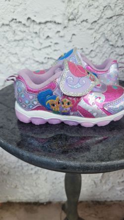 Nickelodeon Shimmer and Shine Light Up Athletic Shoe Toddler Girls Size 9