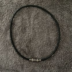 Tiffany and Co. Black Silver Necklace
