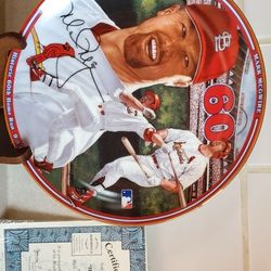 Bradford exchange Mark Mcguire record setting homerun plates with COA..